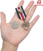 Metal Retro Vintage Medal Badges, Crown Geometric Brooch Pin, Gold Shoulder Pads, For Ribbon, Uniform, Men Costume - Image 4