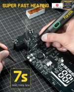 Fanttik T1 Max Soldering Iron Kit, Cordless Soldering Iron | 7s Fast Heating(390°F-840℉), Auto Sleep, 4 Pcs Soldering Tips(C210), 360° Swivel Stand, Soldering Iron for Precision Repair - Image 3