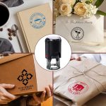 Custom Logo Stamps Self Inking - Personalized Business Logo Text Stamp - Personalized Image Self-Inking Stamper for Office - 4 Sizes - 5 Ink Color Options (Logo) - Image 3