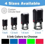 Custom Logo Stamps Self Inking - Personalized Business Logo Text Stamp - Personalized Image Self-Inking Stamper for Office - 4 Sizes - 5 Ink Color Options (Logo) - Image 7