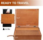 Model Building Station, Portable Hobby Workbench with Tool Storage | Solid wood hobby station with dust collection, cutting mat, tool holders for model, miniatures & scale model assembly - Image 5