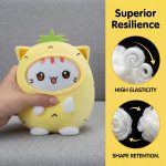 AIXINI Soft Huggable Cat Plush Pillow - Adorable Stuffed Animal for Cuddling, Comfort Gift for All Ages, Ultra Soft Filling, Fluffs Up Easily (Pineapple Cat, Medium Size) - Image 5