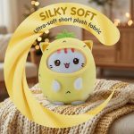 AIXINI Soft Huggable Cat Plush Pillow - Adorable Stuffed Animal for Cuddling, Comfort Gift for All Ages, Ultra Soft Filling, Fluffs Up Easily (Pineapple Cat, Medium Size) - Image 6