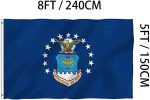 Jayus Blue US Air Force Military Flags 5x8 Outdoor Double Sided Heavy Duty United States Air Force Flag Banner with 3 Grommets - Image 7