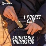 Gerber Gear Zilch Pocket Knife - 3.1" Plain Edge Blade Folding Knife - EDC Gear and Equipment - Coyote Brown - Image 4