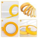 6 Rolls Fine Line Tape 1/16, 1/8, 1/5, 2/5, 1/2, 3/4 Inch x 55 Yard Fineline Masking Tape Painter Adhesive Automotive for DIY Car Auto Paint (Yellow, Mixed Sizes) - Image 5