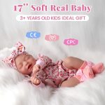 BABESIDE Lifelike Reborn Baby Dolls Eli - 17 Inch Realistic-Newborn Baby Doll Girl Handmade Real Life Dolls with Clothes and Toy Accessories Gift for Kids Age 3+ - Image 4