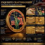 250th Anniversary USA Coin Set (1776–2026) – 4PCS Patriotic Challenge Coins with Wooden Box & Card, America 250th Commemorative Collectible, Fan-Made Non-Official Keepsake Gift - Image 6