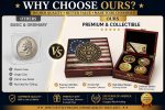 250th Anniversary USA Coin Set (1776–2026) – 4PCS Patriotic Challenge Coins with Wooden Box & Card, America 250th Commemorative Collectible, Fan-Made Non-Official Keepsake Gift - Image 9