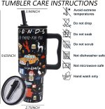 40oz Stainless Steel Tumbler with Lid and Straw Funny TV Show Gifts Coffee Cup,Funny Fans Love Merchandise Insulated Double Wall Coffee Mug for Anniversary Christmas Gifts - Image 3