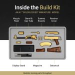Goat Guns Miniature AK-47 Gold Model | 1:3 Scale Diecast Metal Build Kit | Non-Firing AK-47 Replica with Display Stand for Desk, Man Cave & Gaming | Collectible Military Model Kit for Adults - Image 8