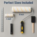 Bates- Paint Roller Kit, 19 pcs, Roller Set with Microfiber Sleeves & Frame | for Walls, Cabinets, Interior and Exterior Painting - Image 8