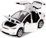 gidoyi Toy Car Model X, Pull Back Car Toys Alloy Vehicles with Lights and Sound 1:32 Scale Model Car (White) - Image 4