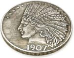 YukaBa MarshLing Antique Liberty Indian Head Ten-Dollars Coin - Great American Commemorative Old Coins- Uncirculated Morgan Dollars-Discover History of US Coins Perfect Quality - Image 4