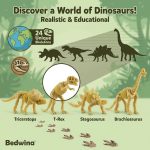 Bedwina Dinosaur Fossil Skeleton - (Pack of 24) 3.7 Inch Assorted Plastic Dino Figure Bones for Kids Science Dig Kit, Digging Sandbox Bins Play Toys, Party Favors, Birthday Decorations - Image 3
