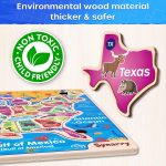 SYNARRY Large USA Wooden Puzzles for Kids Ages 3-5, Learning United States Map Puzles for Kids Ages 4-6, Wood Jigsaw Puzzles Educational Games Toys Gifts for Boys Girls Ages 3-8 - Image 5