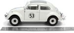 Jada Herbie The Love Bug Volkswagen Beetle Hollywood Rides 1:24 Die-Cast Vehicle with Tire Rack Toys - Image 4