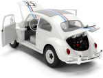Jada Herbie The Love Bug Volkswagen Beetle Hollywood Rides 1:24 Die-Cast Vehicle with Tire Rack Toys - Image 7