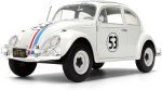 Jada Herbie The Love Bug Volkswagen Beetle Hollywood Rides 1:24 Die-Cast Vehicle with Tire Rack Toys - Image 8