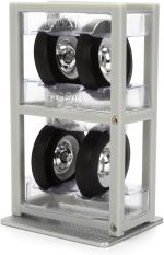 Jada Herbie The Love Bug Volkswagen Beetle Hollywood Rides 1:24 Die-Cast Vehicle with Tire Rack Toys - Image 12