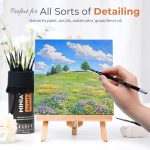Nicpro 24 PCS Miniature Paint Brushes,Fine Tip Micro Detail Paint Brush Set | for Acrylic Watercolor Oil Gouache, Paint by Numbers, Model, Miniatures, Craft, Rock Painting - with Container - Image 4