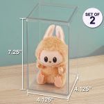 STORi Clear Plastic Stackable Display Case with Lid, Set of 2, Store Figurines, and Plush Collectibles, Box for Action Figures, Made in USA - Image 5