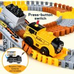 Construction Track Set 235 Pcs Toy for Kids 3 4 5 6 7 8 with Train & Cars | 3 construction vehicles, electric train & track accessories in gift box for creative building & imaginative play - Image 3