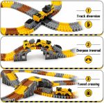 Construction Track Set 235 Pcs Toy for Kids 3 4 5 6 7 8 with Train & Cars | 3 construction vehicles, electric train & track accessories in gift box for creative building & imaginative play - Image 4
