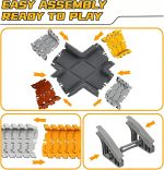 Construction Track Set 235 Pcs Toy for Kids 3 4 5 6 7 8 with Train & Cars | 3 construction vehicles, electric train & track accessories in gift box for creative building & imaginative play - Image 6