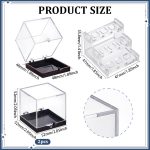 BENECREAT 2Pcs 3-Tier Clear Display Case, 2x2x2Inch Square Specimen Display Case Mineral Crystal Boxes for Collectibles Action Figures Plant Mineral Stone - Image 3