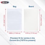 BCW Current Comic Book Bags and Backing Boards, 200 Count | Acid-free clear sleeves, 24-pt SBS support, 3% calcium carbonate buffer, fits modern issues, protects during storage - Image 4