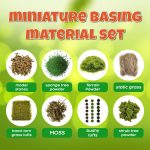 Miniature Basing Material Set - 8-Piece Battlefield Scenery Kit with Static Grass, Moss, Tufts & Model Stones - Realistic Diorama Supplies for Wargaming, Train Layouts & Military Models - Image 3