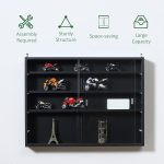 HOMCOM 5-Tier Display Cabinet, Glass Door Cabinet with Adjustable Shelves, Wall-Mounted Display Case for Playroom, Bedroom, Black - Image 7