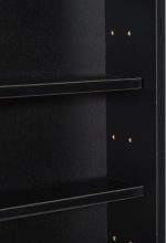 HOMCOM 5-Tier Display Cabinet, Glass Door Cabinet with Adjustable Shelves, Wall-Mounted Display Case for Playroom, Bedroom, Black - Image 8