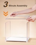 Rolife Display Box for Hobby Collectibles | Tool-free Assembly, Clear Acrylic Display Case for Miniature House, Dust Cover Showcase Clear Stackable Storage Bin - Image 3