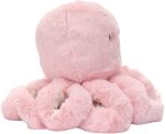 Lambs & Ivy Sea Dreams Pink Plush Octopus Stuffed Animal Toy - Bubbles | Embroidered Minky Plushie with White Ribbed Velour and Pom Pom Trim Tentacles, Safe for All Ages - Image 5