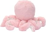 Lambs & Ivy Sea Dreams Pink Plush Octopus Stuffed Animal Toy - Bubbles | Embroidered Minky Plushie with White Ribbed Velour and Pom Pom Trim Tentacles, Safe for All Ages - Image 6