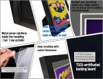 2 Pack Comic Book Frame Double Gray Mat for 6 3/4"x10 1/4"Comic | Partial UV protected, thick moulding, double Gray mats fits current comics,fits with comic bags&sleeves,wall&tabletop display - Image 3