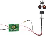JTD876RP 1 Set HO Scale Railroad Train/Track Crossing Sign 4 Heads LED Made + Circuit Board Flasher-Flashing Red Train Signal Lights Decoration and Party - Image 3