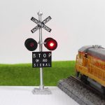JTD876RP 1 Set HO Scale Railroad Train/Track Crossing Sign 4 Heads LED Made + Circuit Board Flasher-Flashing Red Train Signal Lights Decoration and Party - Image 7