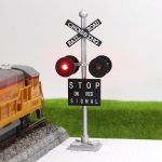 JTD876RP 1 Set HO Scale Railroad Train/Track Crossing Sign 4 Heads LED Made + Circuit Board Flasher-Flashing Red Train Signal Lights Decoration and Party - Image 8