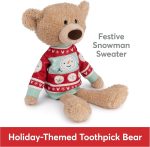 GUND Sleigh Toothpick 15-Inch Tan Teddy Bear in Holiday Sweater for Ages 1+ - Image 3