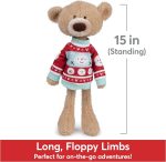GUND Sleigh Toothpick 15-Inch Tan Teddy Bear in Holiday Sweater for Ages 1+ - Image 5