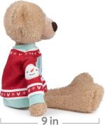 GUND Sleigh Toothpick 15-Inch Tan Teddy Bear in Holiday Sweater for Ages 1+ - Image 6