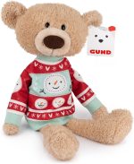 GUND Sleigh Toothpick 15-Inch Tan Teddy Bear in Holiday Sweater for Ages 1+ - Image 9