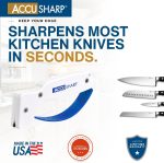AccuSharp Knife Sharpener, Ergonomic Comfortable Handle, Compact & Easy to Use, Restore and Hone Straight & Serrated Knives, White - Image 3