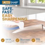 AccuSharp Knife Sharpener, Ergonomic Comfortable Handle, Compact & Easy to Use, Restore and Hone Straight & Serrated Knives, White - Image 4