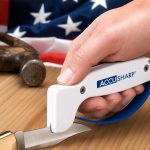 AccuSharp Knife Sharpener, Ergonomic Comfortable Handle, Compact & Easy to Use, Restore and Hone Straight & Serrated Knives, White - Image 9