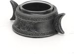 Veronese Design 1 3/8" Tall Triple Goddess Tealight Candle Holder Resin Sculpture Handmade Wiccan Decor Figurine Collectible - Image 3