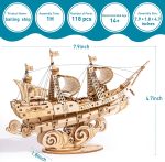 RoWood 3D Wooden Puzzle for Adults, Vintage Wooden Watercraft Model Sailboat Kit to Build, Best Gift Ideas Crafts Kit for Adults - Sailling Ship - Image 5